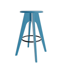 Barhocker Bern Esche lackiert blau