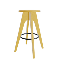 Barhocker Bern Esche lackiert gelb