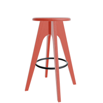 Barhocker Bern Esche lackiert rot 